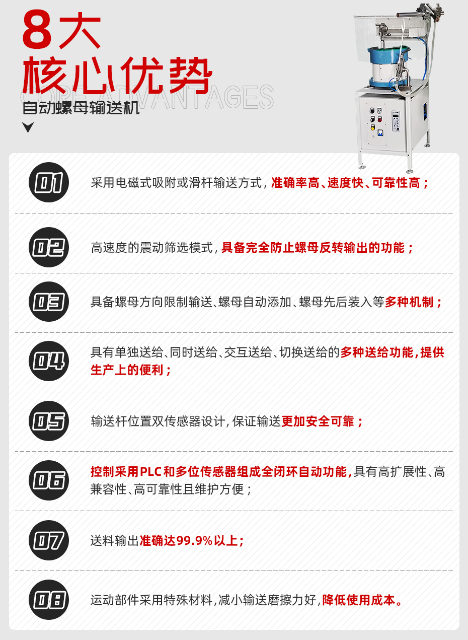 自動螺母輸送機核心優(yōu)勢